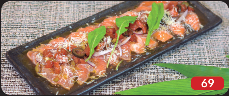 Carpaccio de salmón con jalapeño