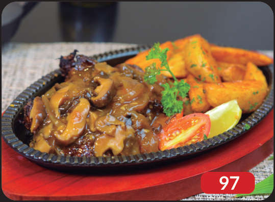 Ojo de bife con salsa de hongos