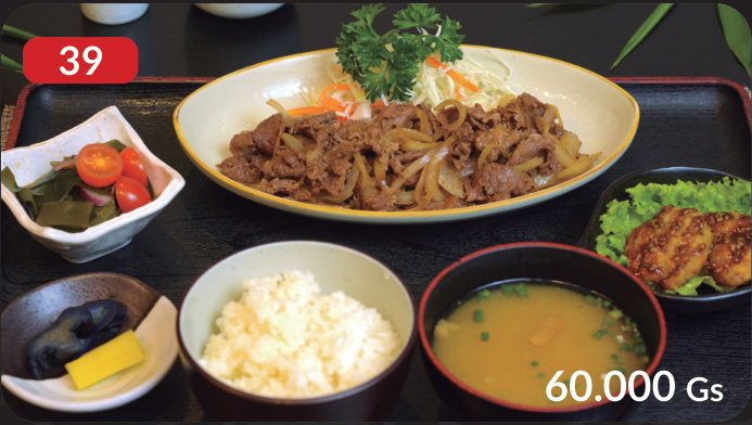 Menú Shoga yaki