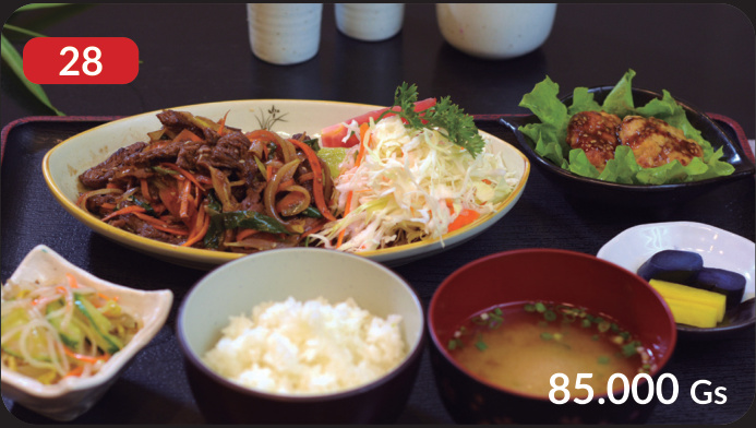 Menú Yakiniku
